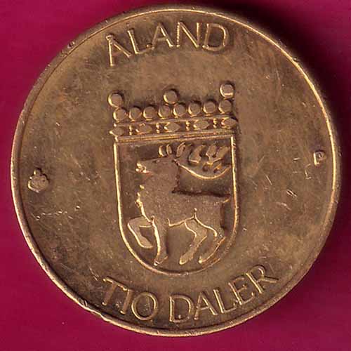 Finland 10 Markkaa Aland 1991 tio deler tio mark–VA997