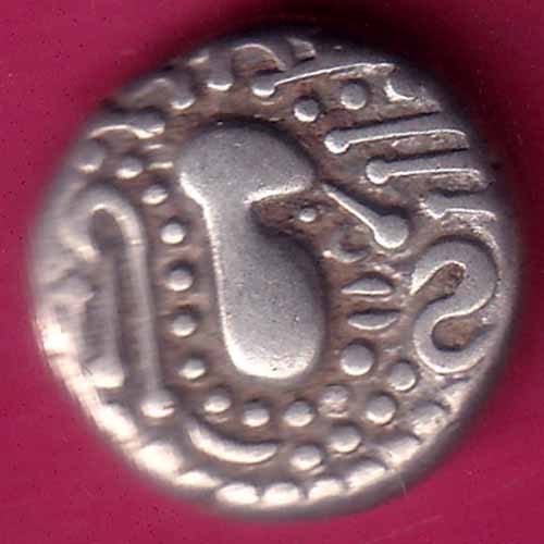 ANCIENT INDIA GADHAYA DYNASTY KING PORTRAIT COIN–@HUB5956