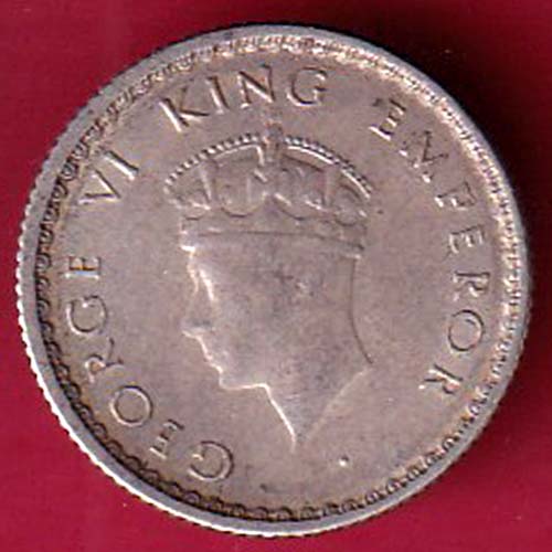 British India 1939 George vi King Emperor 1/4 Rupee – OO2638