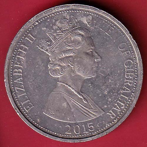 ELIZABETH II QUEEN OF GIBRALTAR 2015 ONE CROWN :-hub5360