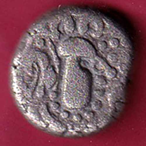 ANCIENT INDIA GADHAYA DYNASTY KING PORTRAIT COIN–VA916