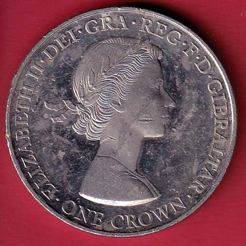 ELIZABETH II DEI-GRA REGINA. GIBRALTAR ONE CROWN NOVEM DECENNIIS GLORIOSE PERACTIS 1926-2016  –oo3600