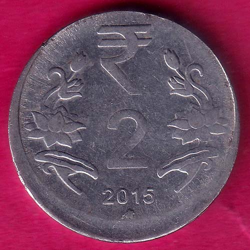 “ERROR SHIFTED” republic india 2015 two rupee rare coin –@HUB3419