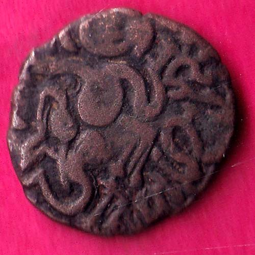 ANCIENT INDIA RAJA RAJ CHOLA CHOLA DYNASTY OCTOPUS MAN RARE COIN :- OO1874