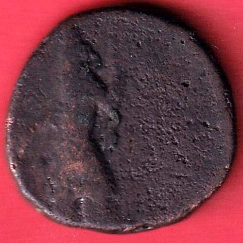ANCIENT INDIA KUSHAN KING DYNASTY BEAUTIFUL SCARE COPPER COIN :- OO3279