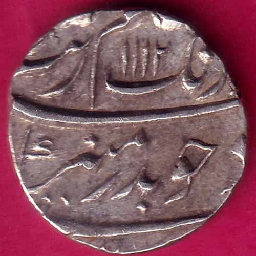MUGHALS AURANGZEB SURAT MINT HALF RUPEE AH 1112 RARE SILVER COIN–@HUB3910