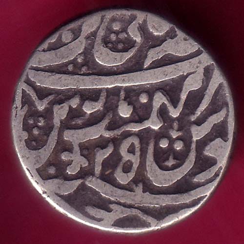 Rohilakhand ,Qasba panipat,Ino shahalam-ii SWASTIKA & UMBRELLA silver rupe –@HUB2930