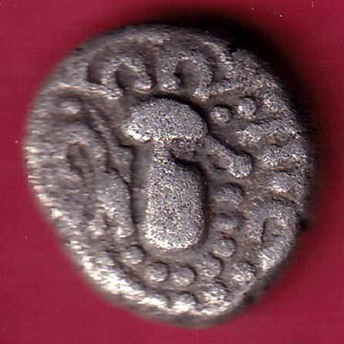 ANCIENT INDIA GADHAYA DYNASTY KING PORTRAIT COIN   -VA158
