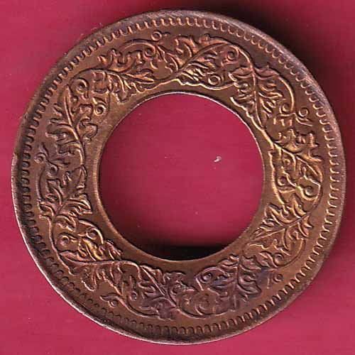 British india king george vi 1947 bombay mint one pice beautiful copper coin :-s2632