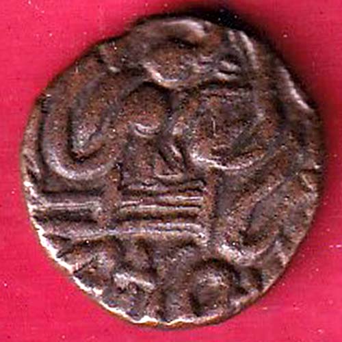 ANCIENT INDIA RAJA RAJ CHOLA CHOLA DYNASTY OCTOPUS MAN COIN:- oo2224