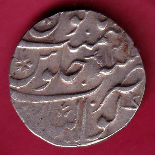 MUGHALS MUHAMMAD SHAH GWALIOR MINT AH1141  RY 14 ONE RUPEE SILVER COIN–@HUB1544