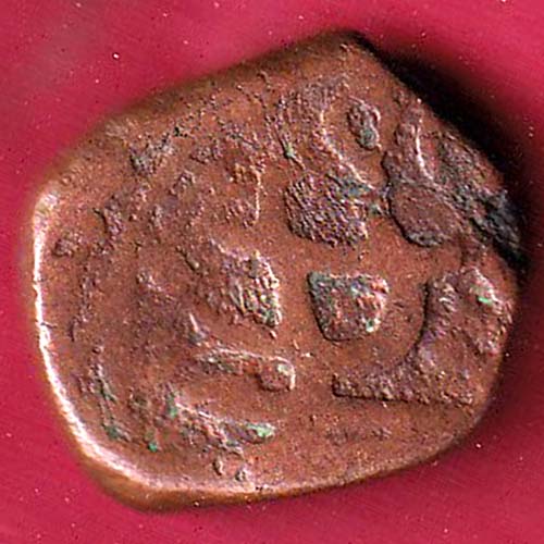 mughals aurangzeb   copper paisa - OO2240