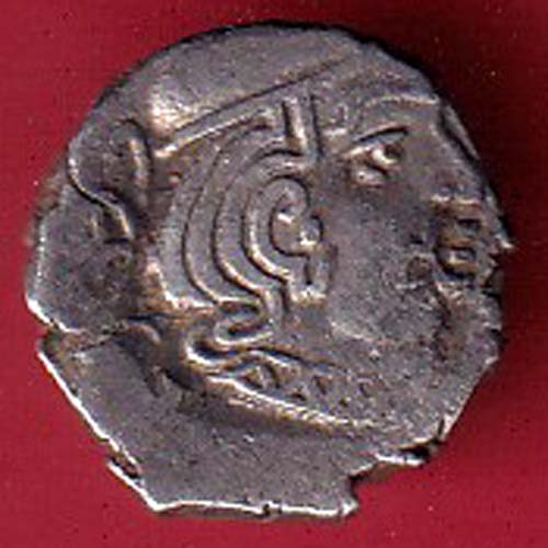ANCIENT INDIA KSHATRAP DYNASTY KINGS PORTRAIT RARE SILVER Beautiful Coin –@HUB5973