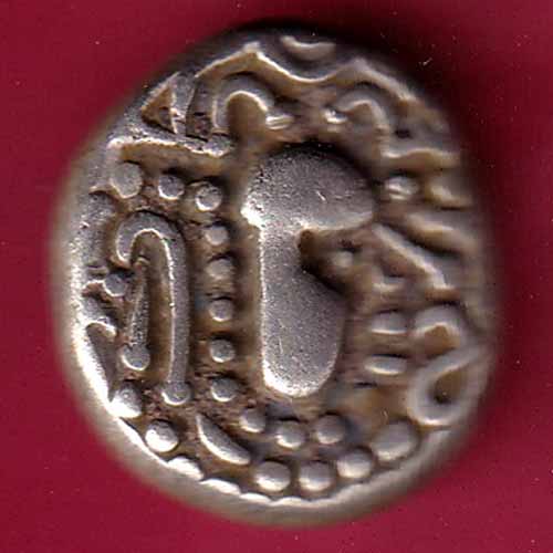 ANCIENT INDIA GADHAYA DYNASTY KING PORTRAIT COIN  – S1022