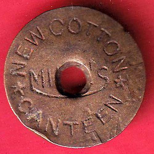 Canteen Token :- New Cotton Mills Canteen Token – oo3192
