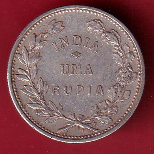 Portuguese India Uma rupee 1912 BEAUTIFUL SILVER COIN– oo5408