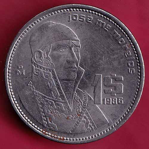 Estados Unidos Mexicanos 1986 dollar 1 :- S2468