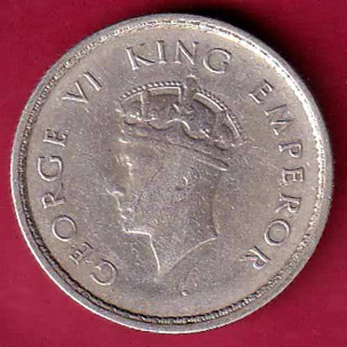 British India 1939 BOMBAY MINT George vi King Emperor HALF Rupee -VA260