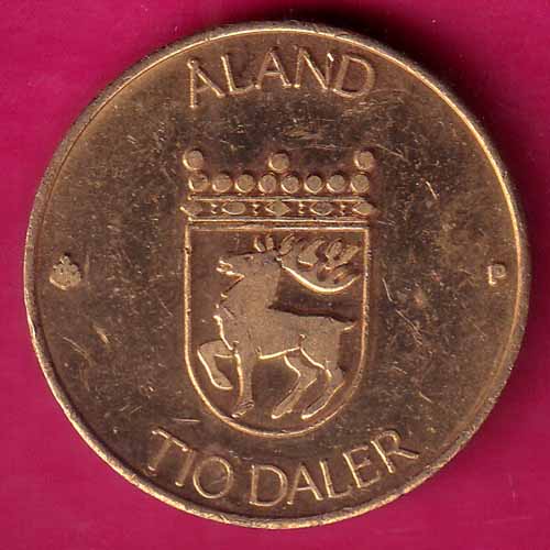 Finland 10 Markkaa Aland 1991 tio deler tio mark –@HUB4029