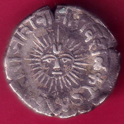 Indore State Shivaji Rao Holkar Sun Face ONE Rupee SILVER coin–@HUB5760