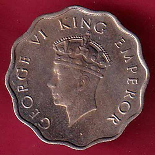 BRITISH INDIA 1939 KING GEORGE VI ONE ANNA BEAUTIUFL COIN  -VA237
