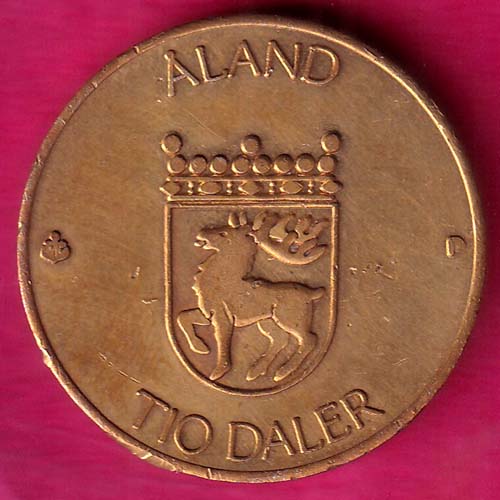 Finland 10 Markkaa Aland 1991 tio deler tio mark –@HUB2694