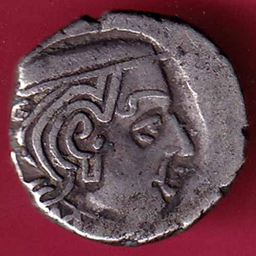 ANCIENT INDIA KSHATRAP DYNASTY KING PORTRAIT SILVER COIN – S902