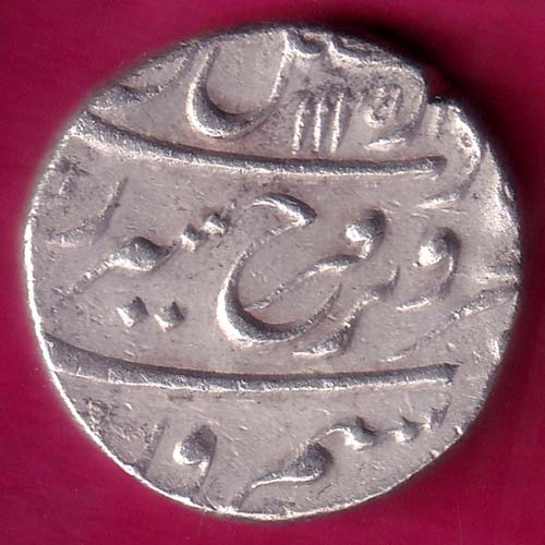 mughals farukhsiyar burhanpur mint one rupee silver coin :- OO1680