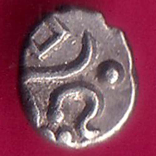 TRAVANCORE STATE RAJARAM VERMA IV SILVER CHUKRAM COIN–@HUB5743