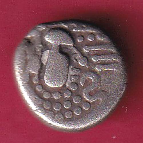 ANCIENT INDIA GADHAYA DYNASTY KING PORTRAIT COIN–@HUB4524