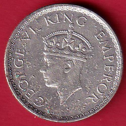 British India bombay mint Half Rupee 1940 King George VI Silver Coin – OO3814