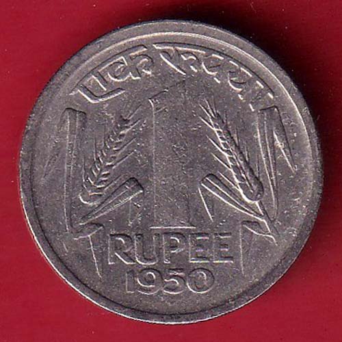 republic india 1962  one rupee coin -oo5581