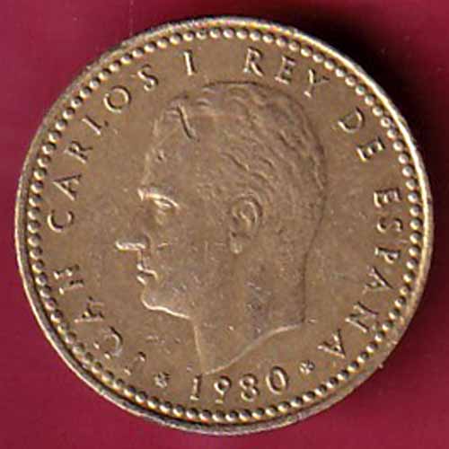 Spain 1 Peseta 1980 Juan Carlos I España '82  -VA238
