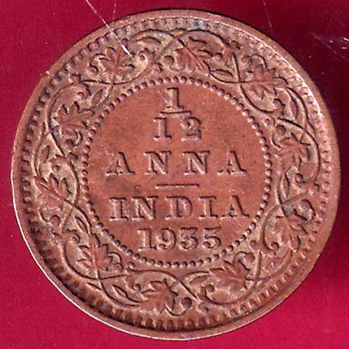 BRITISH INDIA 1935 GEORGE V 1/12 ANNA COIN–@HUB3787