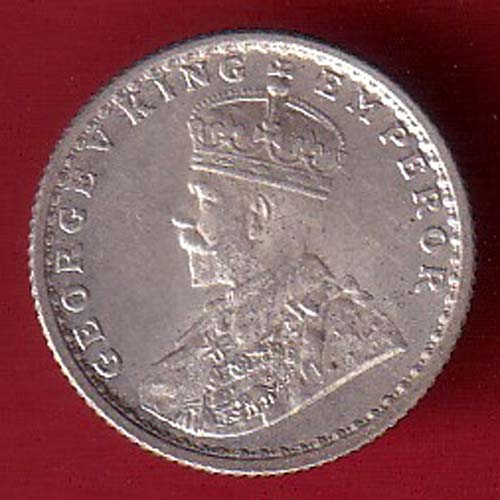 British India king geoge v 1936 1/4 Rupee silver coin– oo5700