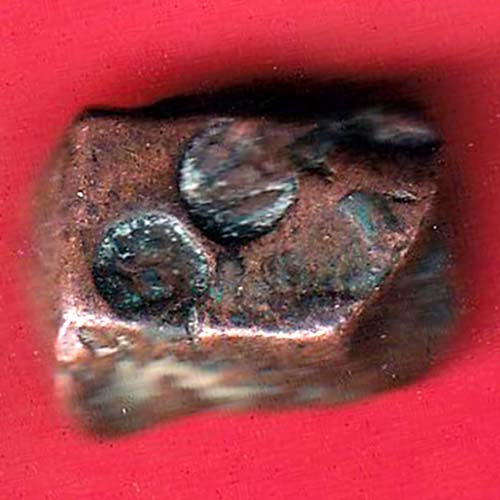 Maratha one paisa different multipal  counter mark copper coin  :- oo3395