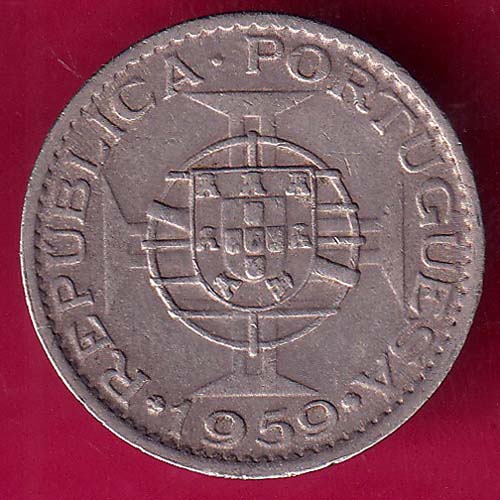 Portuguese India Goa 60 Centavos 1959 coin@HUB5222