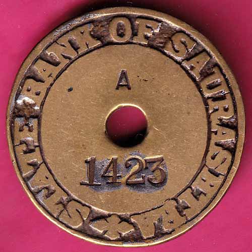 Bank Token:- State Bank Of Saurashtra  A[1423]  – S927