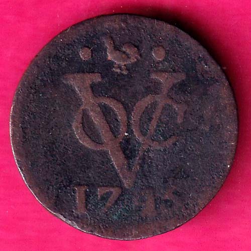Netherlands 1745 East Indies VOC Duit Coin :-OO2013