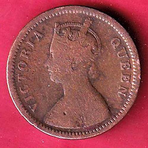 British india 1862 victoria empress 1/2 pice copper Coin - OO2401
