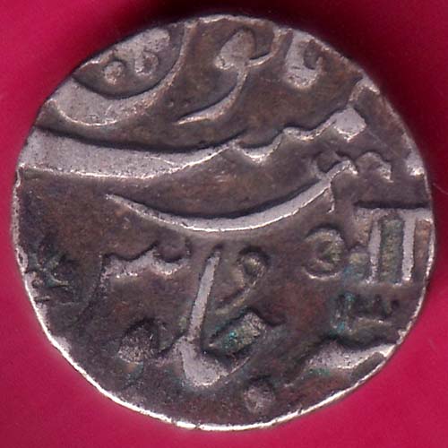 Baroda State AH 1233 /RY 13 Aanand rao Gaykwad one rupee silver coin–@HUB5686