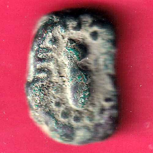 ANCIENT INDIA GADHAYA DYNASTY KING PORTRAIT RARE COIN–@HUB1565