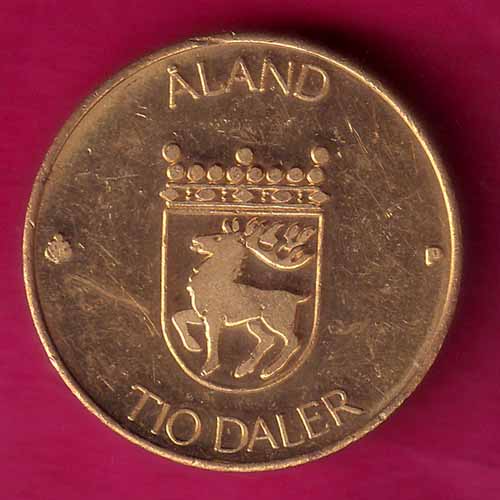 Finland 10 Markkaa Aland 1991 tio deler tio mark –@HUB3503