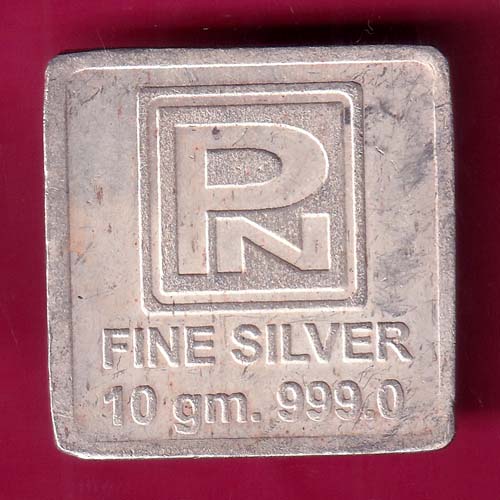SILVER BAR :-Weight –10.00 gm : “PN” 10 GMS FINE SILVER@hub4896