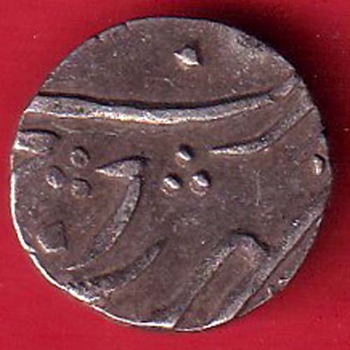 Broch State Bharuch mint complete visible half rupee beautiful silver coin – oo5620