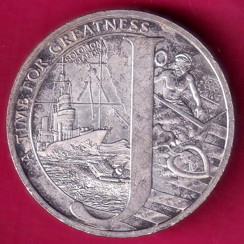 a time for greatness elizabeth ii solomon island 2021 half dollar–@HUB3438