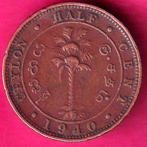 ceylon half Cent George VI 1940–VA992