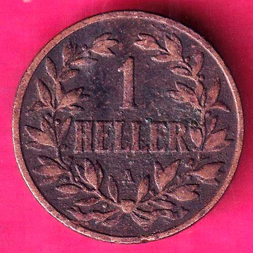 Deutsch Ostafrika 1904 ONE Heller copper coin–@HUB3375