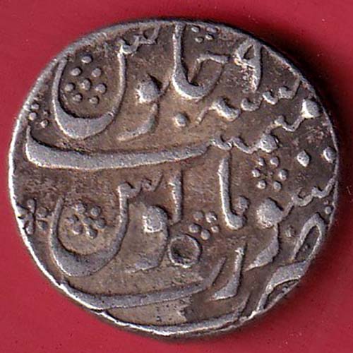 MUGHALS AURANGZEB SURAT MINT  ONE RUPEE SILVER COIN :- OO2929