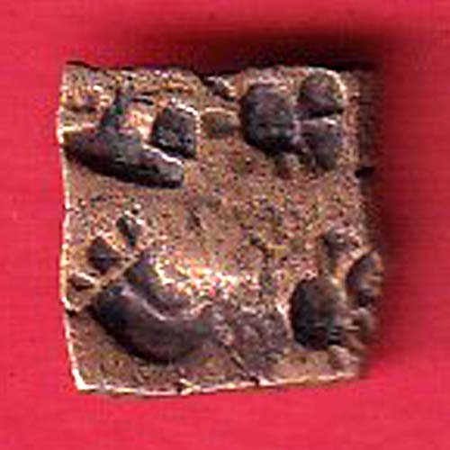 ancient cetral india copper punchmark ujjainy symbols on coin :- OO3008